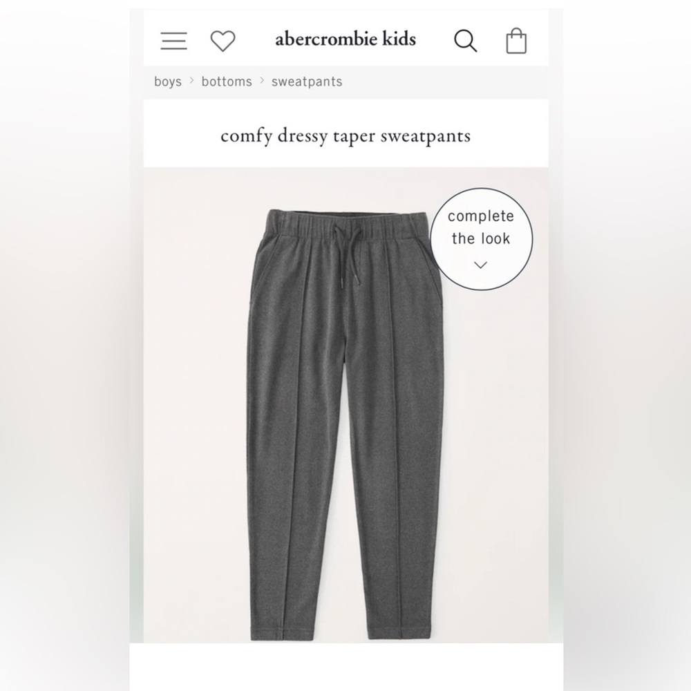Abercrombie Kids Comfy Dressy Taper Sweatpants heather blue